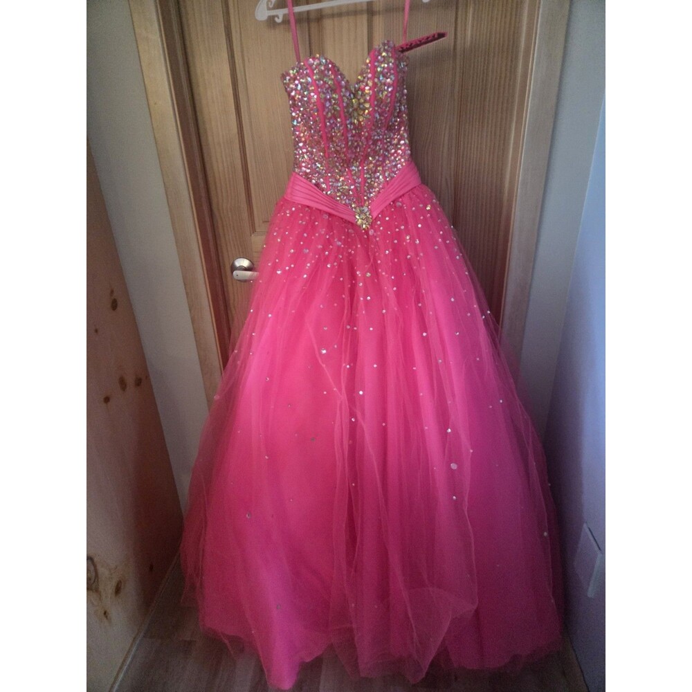 Mari Lee Madeline Gardner Paparazzi Prom Quinceanera Gown Formal Dress Pink 0